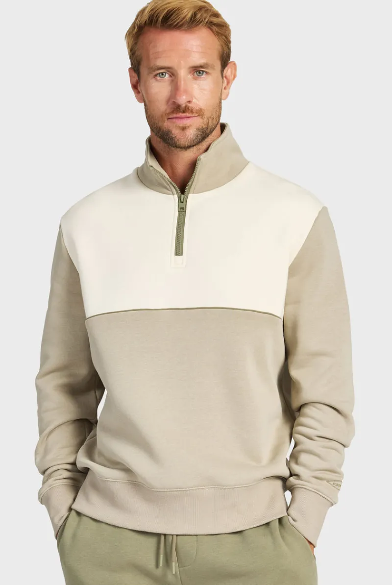 Hot Academy Brand Academy Spliced 1/4 Zip Sweat