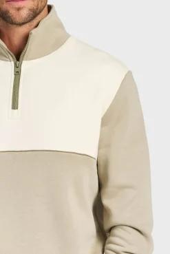 Hot Academy Brand Academy Spliced 1/4 Zip Sweat