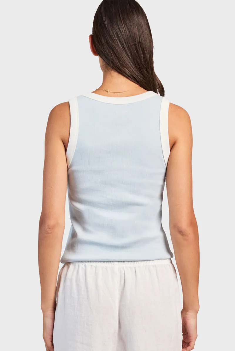 Online Academy Brand Contrast Rib Tank