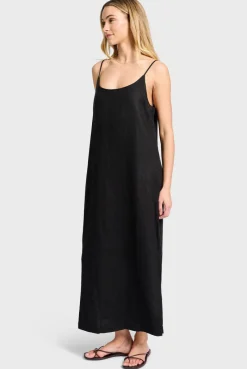 New Academy Brand Essential Linen Slip Dress