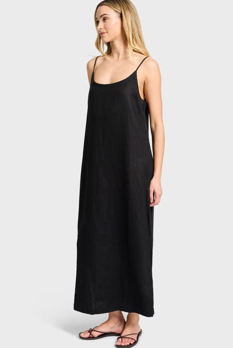 New Academy Brand Essential Linen Slip Dress