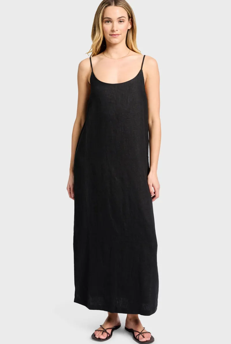New Academy Brand Essential Linen Slip Dress