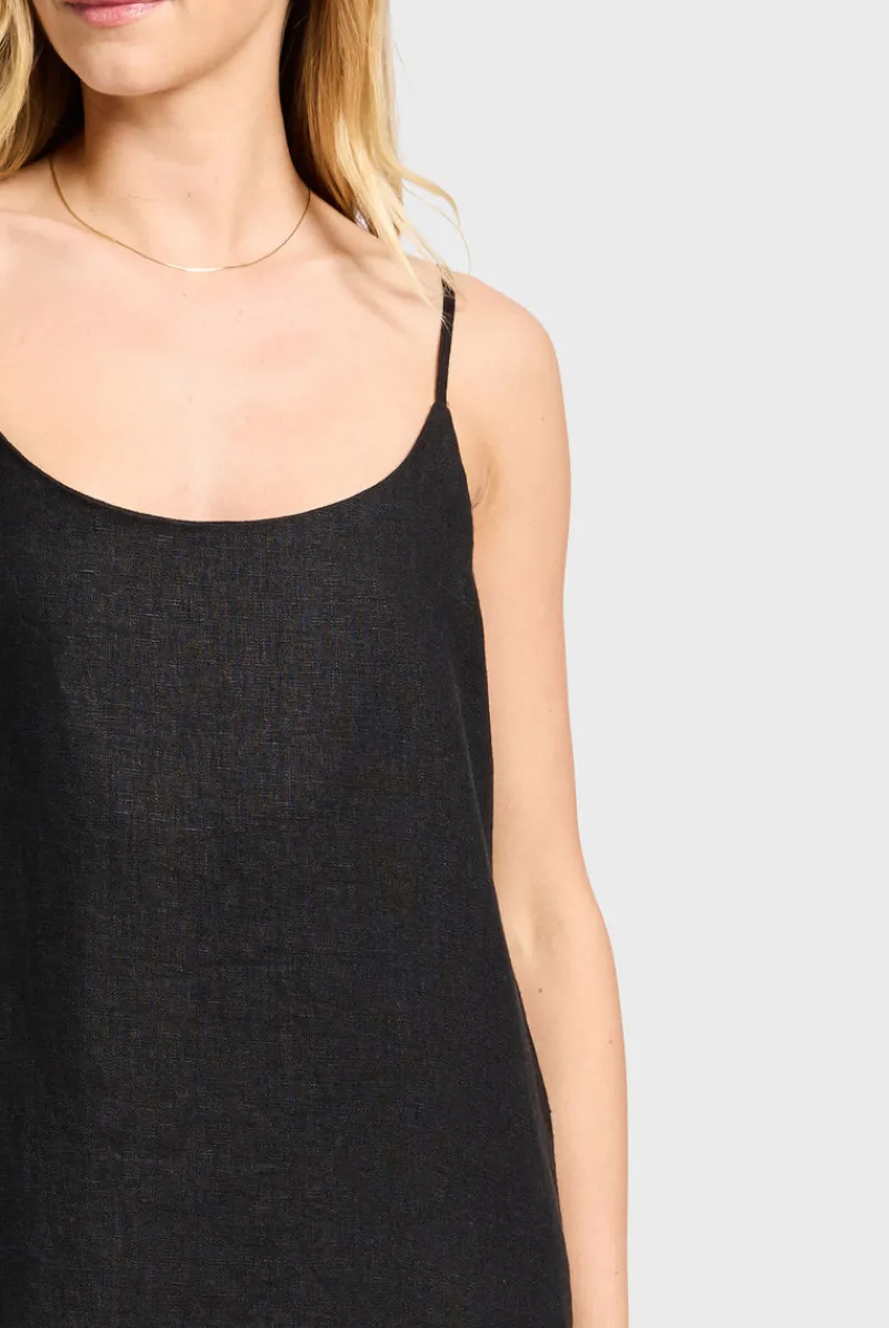 New Academy Brand Essential Linen Slip Dress