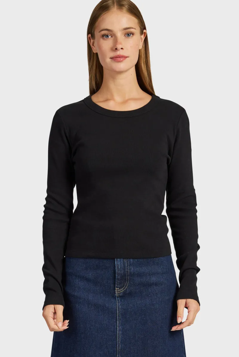 Hot Academy Brand Essential Rib Long Sleeve