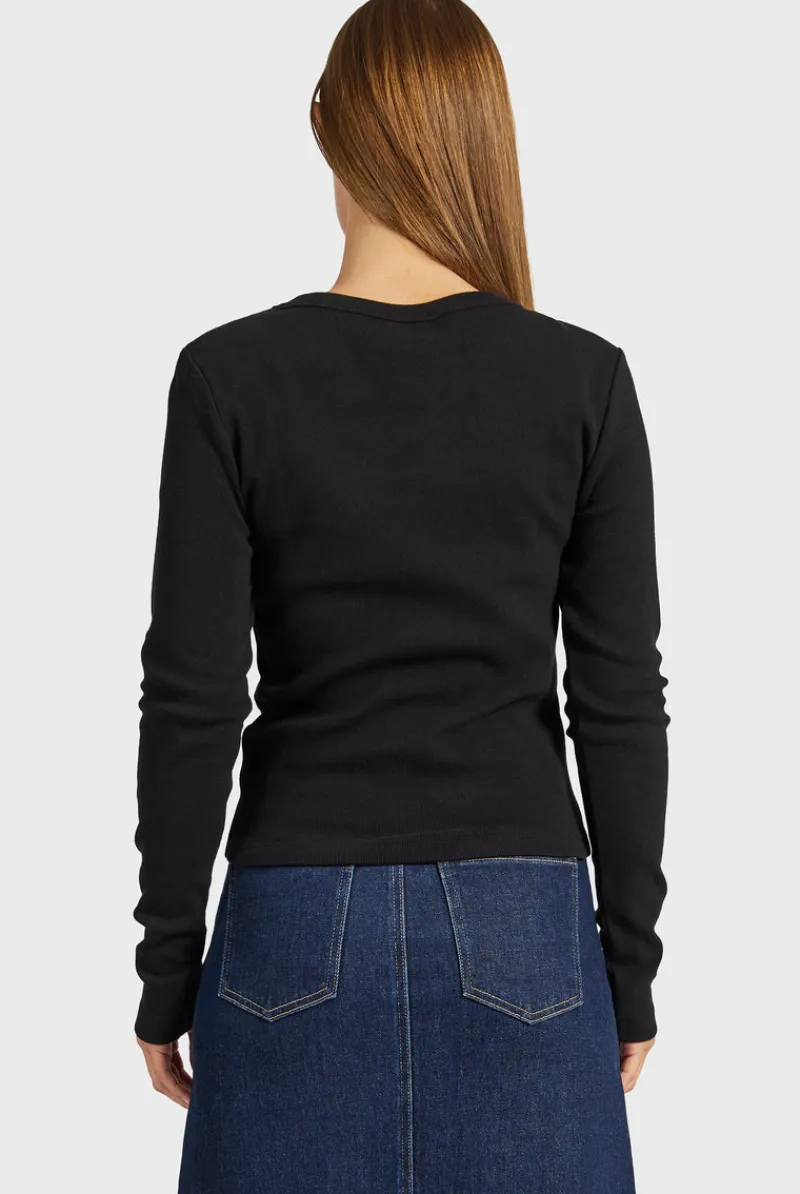 Hot Academy Brand Essential Rib Long Sleeve
