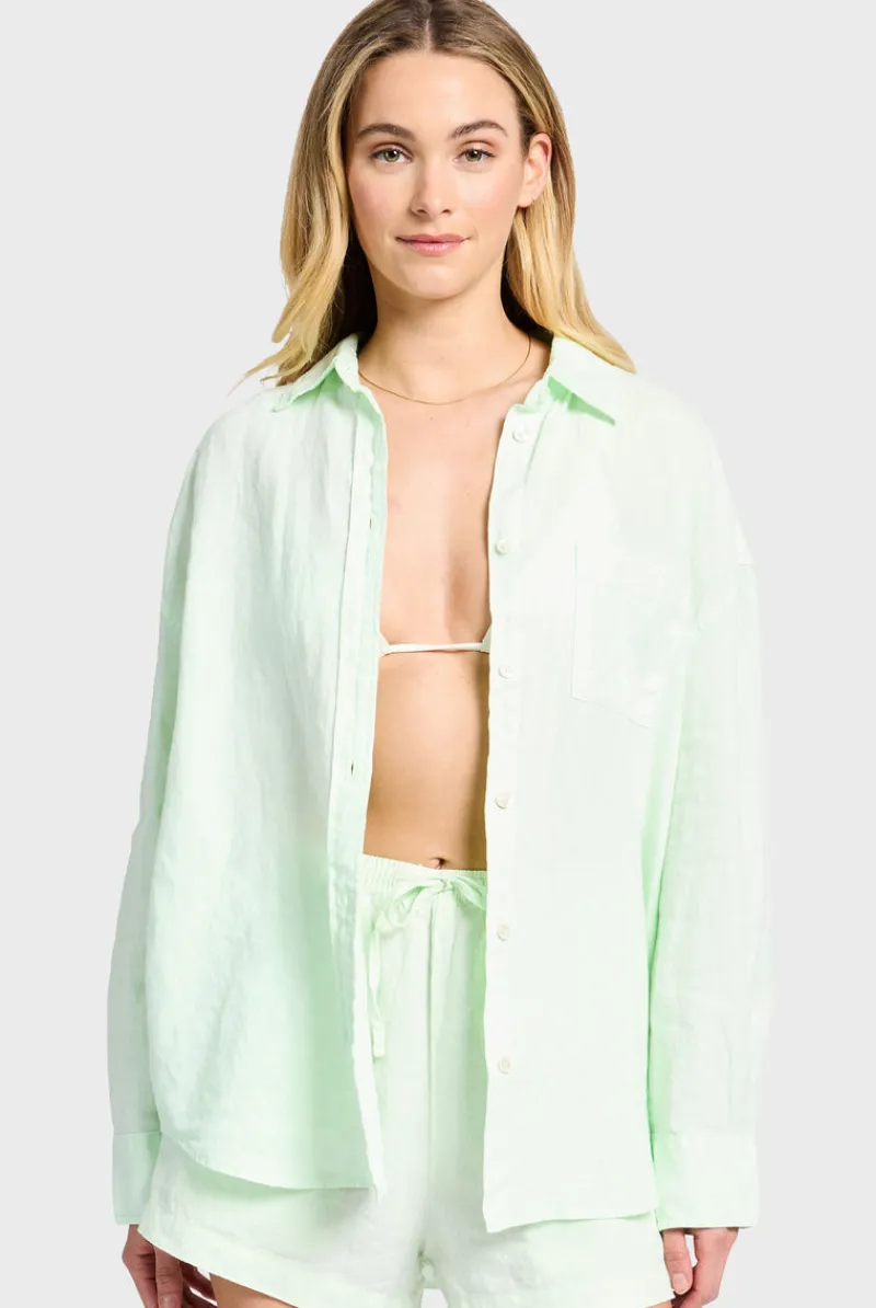 Sale Academy Brand Hampton Linen Shirt