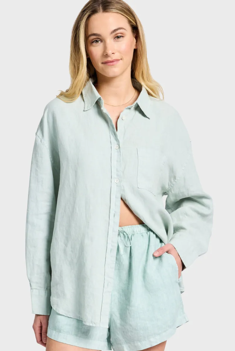 Sale Academy Brand Hampton Linen Shirt