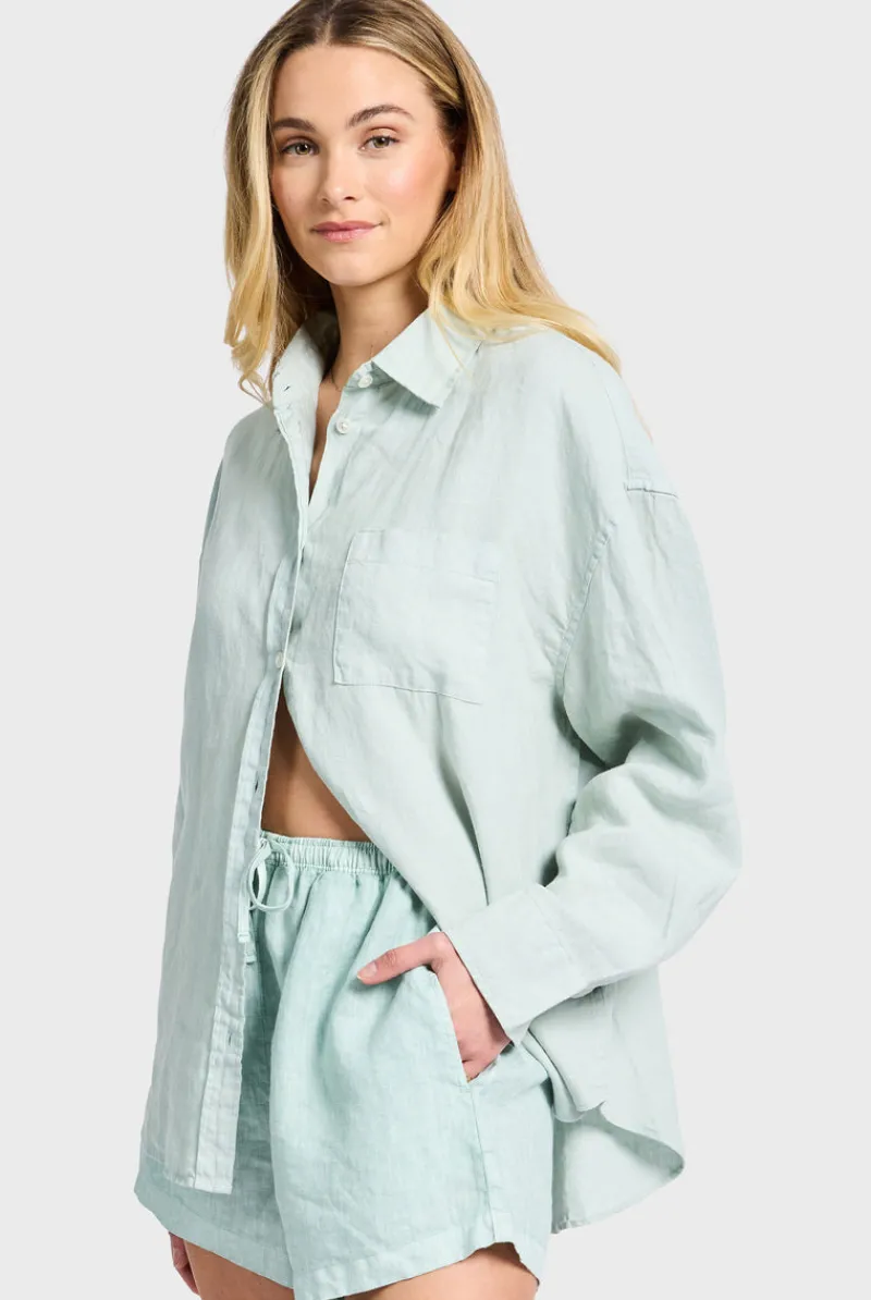 Sale Academy Brand Hampton Linen Shirt
