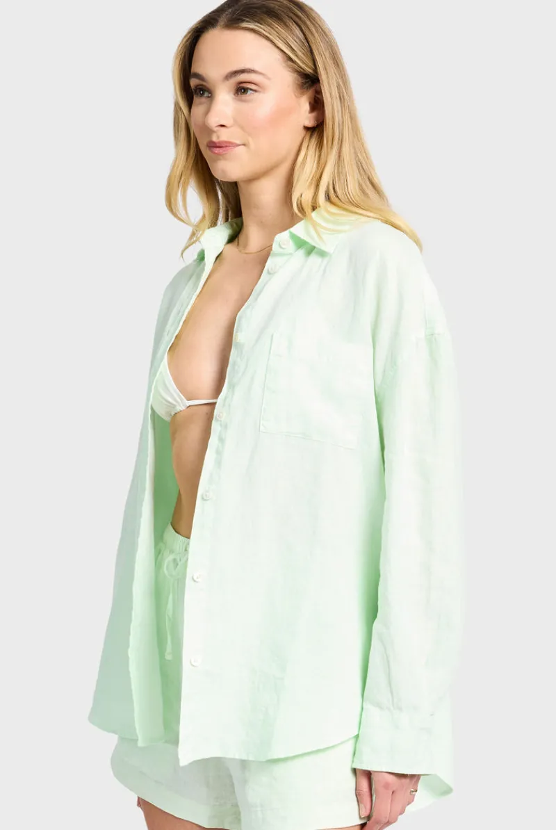 Sale Academy Brand Hampton Linen Shirt