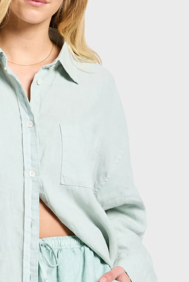 Sale Academy Brand Hampton Linen Shirt