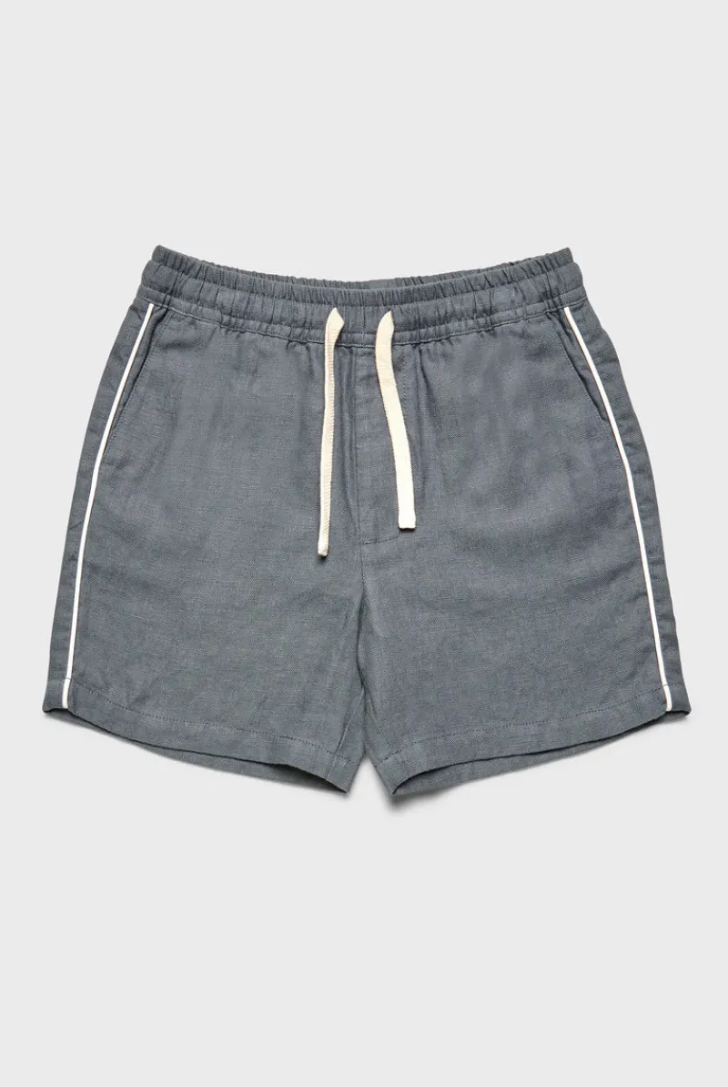 Online Academy Brand Kids Piped Riviera Linen Short