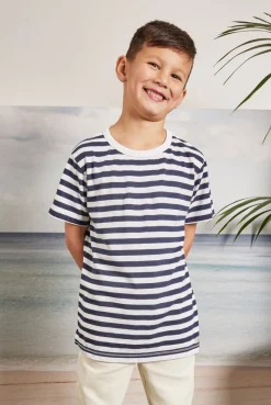 Discount Academy Brand Kids Stripe Blizzard Wash Tee