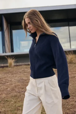 New Academy Brand Maple Zip Through Knit