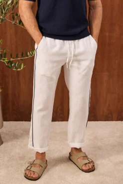 Online Academy Brand Riviera Piped Linen Pant