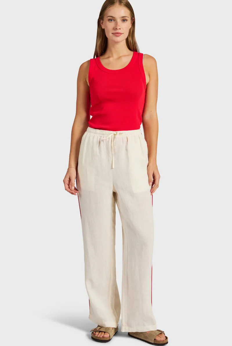 Hot Academy Brand Riviera Piped Linen Pant