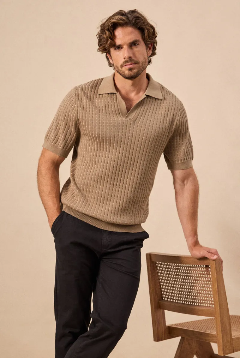 Hot Academy Brand Sanders Knit Polo