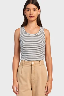New Academy Brand Stripe Rib Tank