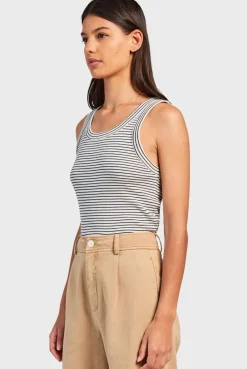 New Academy Brand Stripe Rib Tank