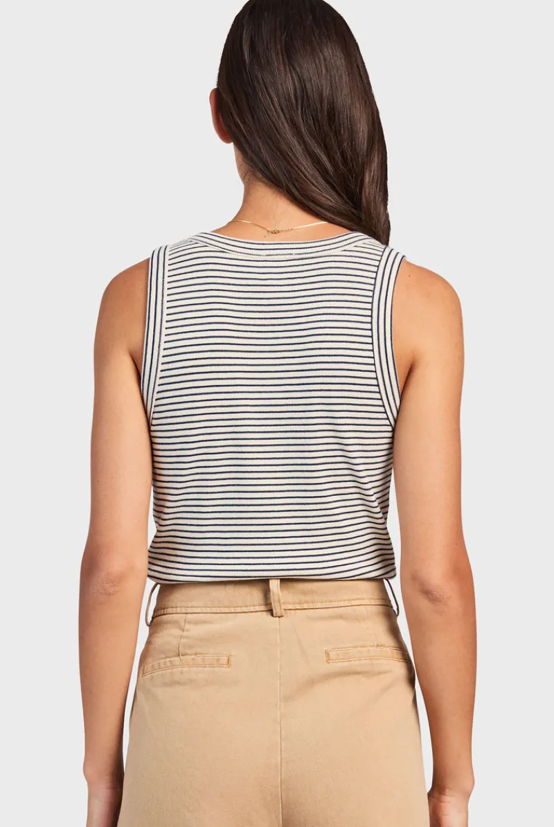 New Academy Brand Stripe Rib Tank