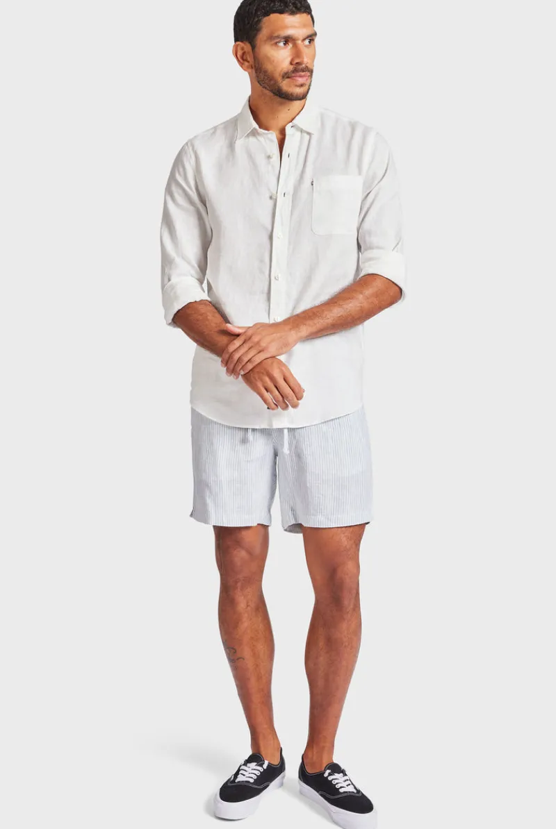 Hot Academy Brand Stripe Riviera Linen Short