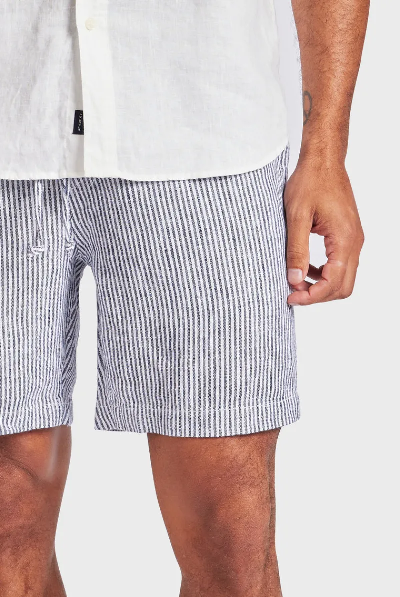 Clearance Academy Brand Stripe Riviera Linen Short